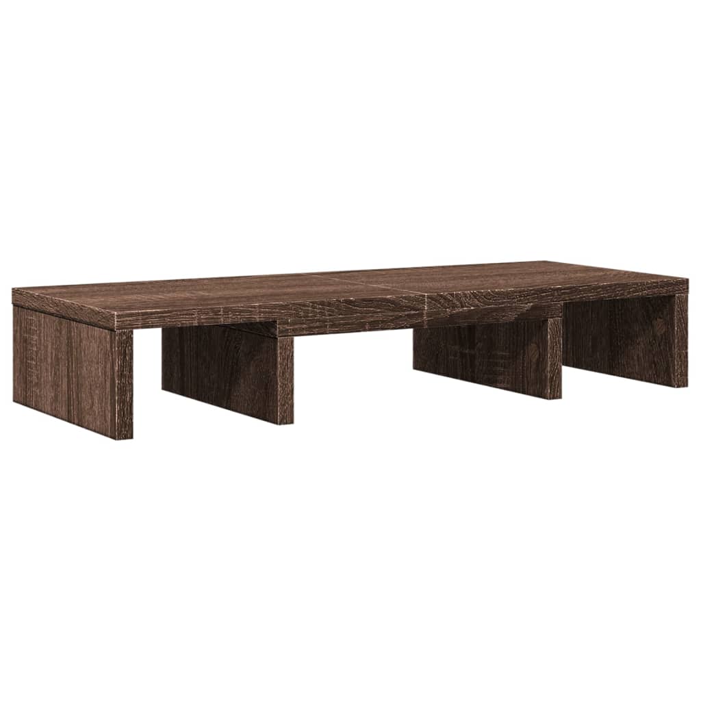 Monitorstandaard verstelbaar 60x24x10,5 cm hout bruin eiken Computerverhogers en -standaards | Creëer jouw Trendy Thuis | Gratis bezorgd & Retour | Trendy.nl