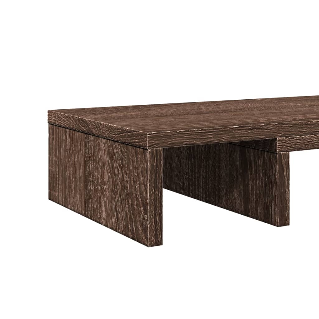 Monitorstandaard verstelbaar 60x24x10,5 cm hout bruin eiken Computerverhogers en -standaards | Creëer jouw Trendy Thuis | Gratis bezorgd & Retour | Trendy.nl