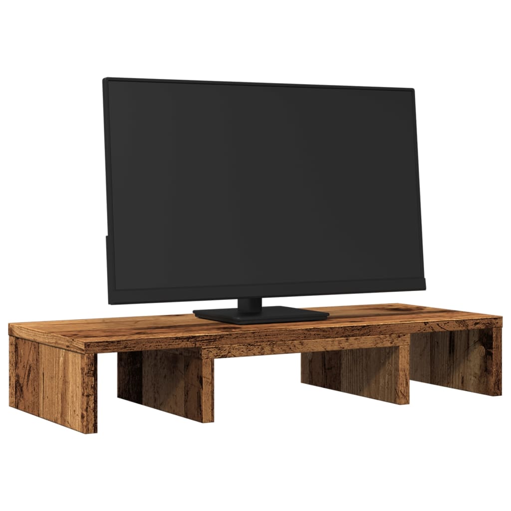 Monitorstandaard verstelbaar 60x24x10,5 cm hout oud houtkleurig Computerverhogers en -standaards | Creëer jouw Trendy Thuis | Gratis bezorgd & Retour | Trendy.nl