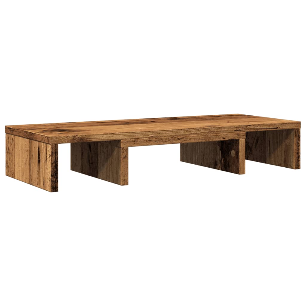 Monitorstandaard verstelbaar 60x24x10,5 cm hout oud houtkleurig Computerverhogers en -standaards | Creëer jouw Trendy Thuis | Gratis bezorgd & Retour | Trendy.nl