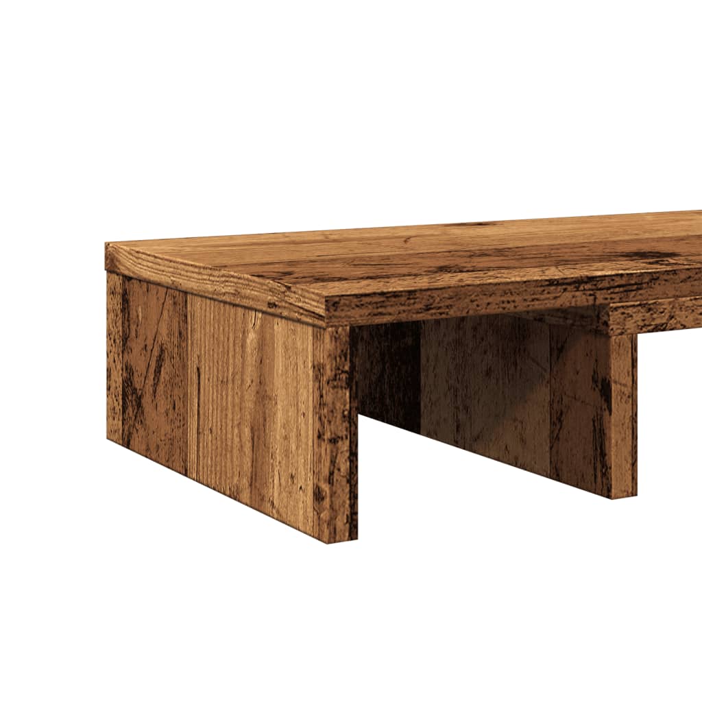 Monitorstandaard verstelbaar 60x24x10,5 cm hout oud houtkleurig Computerverhogers en -standaards | Creëer jouw Trendy Thuis | Gratis bezorgd & Retour | Trendy.nl