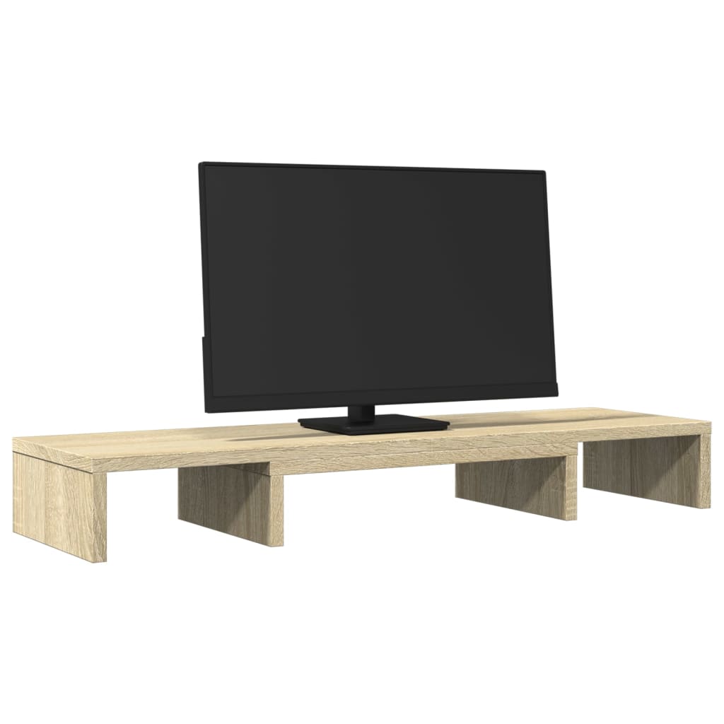 Monitorstandaard verstelbaar 80x24x10,5 cm hout sonoma eiken Computerverhogers en -standaards | Creëer jouw Trendy Thuis | Gratis bezorgd & Retour | Trendy.nl