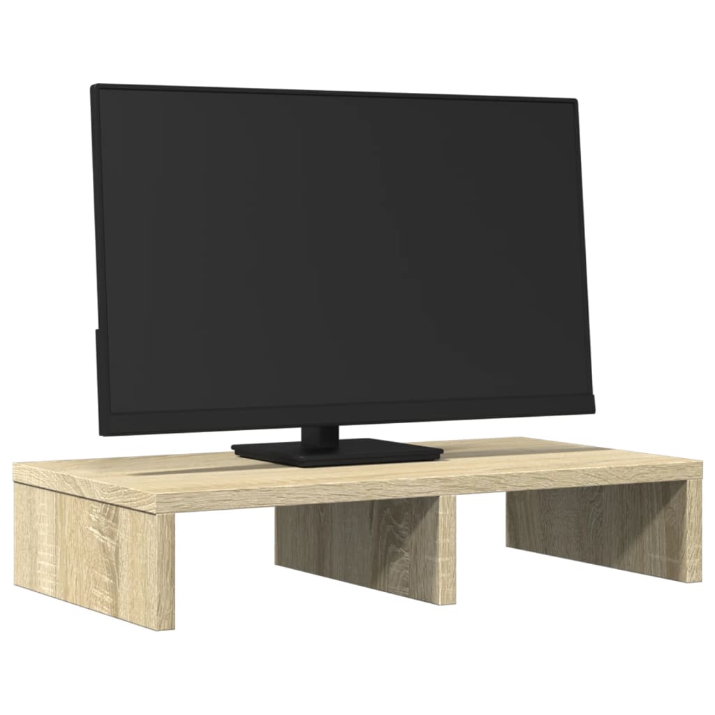 Monitorstandaard 50x27x10 cm bewerkt hout sonoma eikenkleurig Computerverhogers en -standaards | Creëer jouw Trendy Thuis | Gratis bezorgd & Retour | Trendy.nl