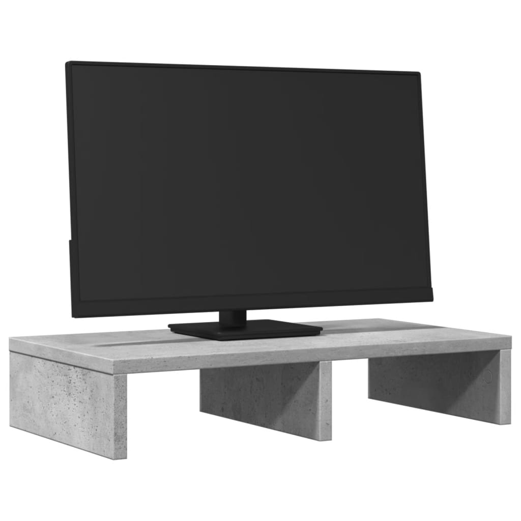 Monitorstandaard 50x27x10 cm bewerkt hout betongrijs Computerverhogers en -standaards | Creëer jouw Trendy Thuis | Gratis bezorgd & Retour | Trendy.nl