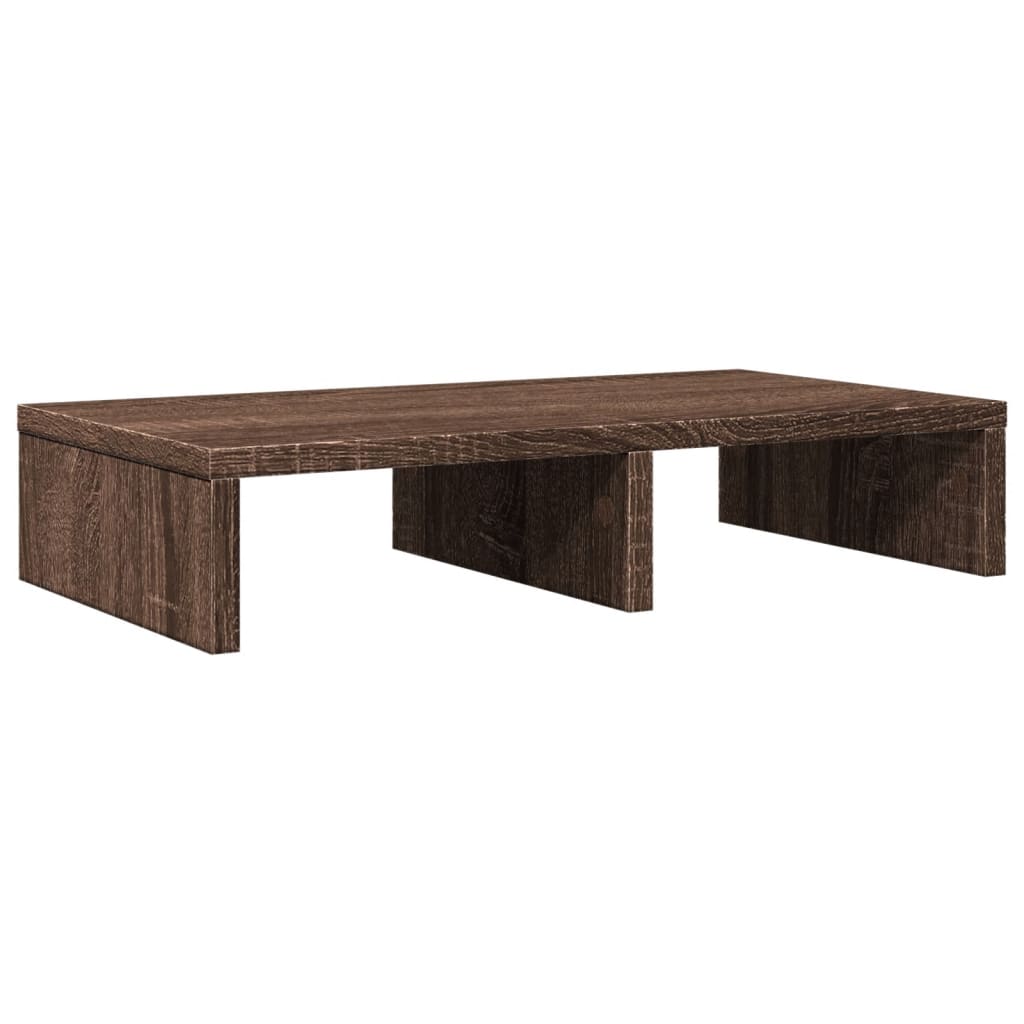 Monitorstandaard 50x27x10 cm bewerkt hout bruin eikenkleurig Computerverhogers en -standaards | Creëer jouw Trendy Thuis | Gratis bezorgd & Retour | Trendy.nl