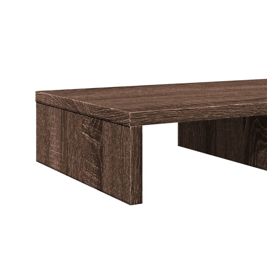 Monitorstandaard 50x27x10 cm bewerkt hout bruin eikenkleurig Computerverhogers en -standaards | Creëer jouw Trendy Thuis | Gratis bezorgd & Retour | Trendy.nl