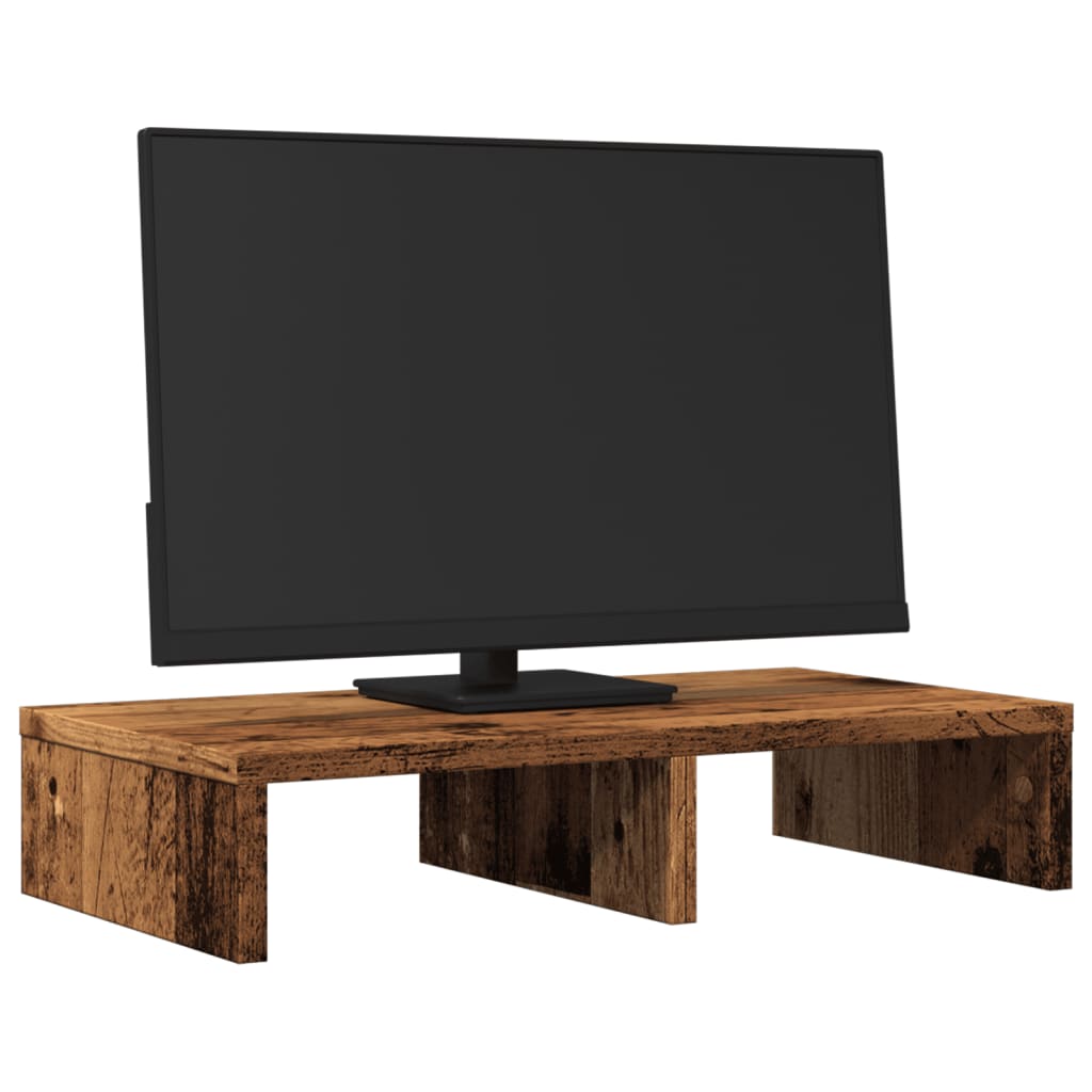 Monitorstandaard 50x27x10 cm bewerkt hout oud houtkleurig Computerverhogers en -standaards | Creëer jouw Trendy Thuis | Gratis bezorgd & Retour | Trendy.nl