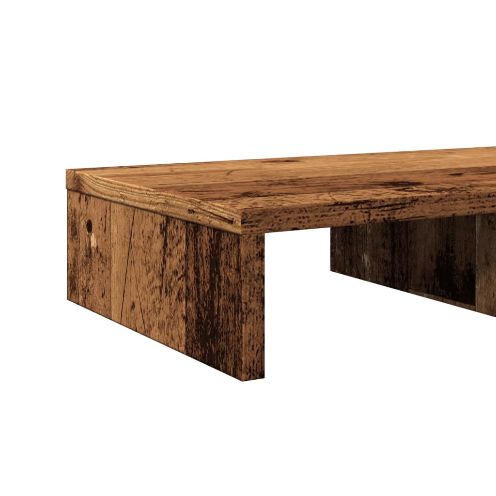 Monitorstandaard 50x27x10 cm bewerkt hout oud houtkleurig Computerverhogers en -standaards | Creëer jouw Trendy Thuis | Gratis bezorgd & Retour | Trendy.nl