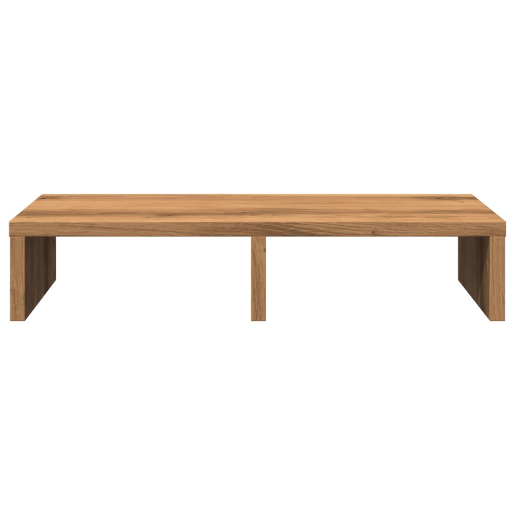 Monitorstandaard 50x27x10 cm bewerkt hout artisanaal eikenkleur Computerverhogers en -standaards | Creëer jouw Trendy Thuis | Gratis bezorgd & Retour | Trendy.nl