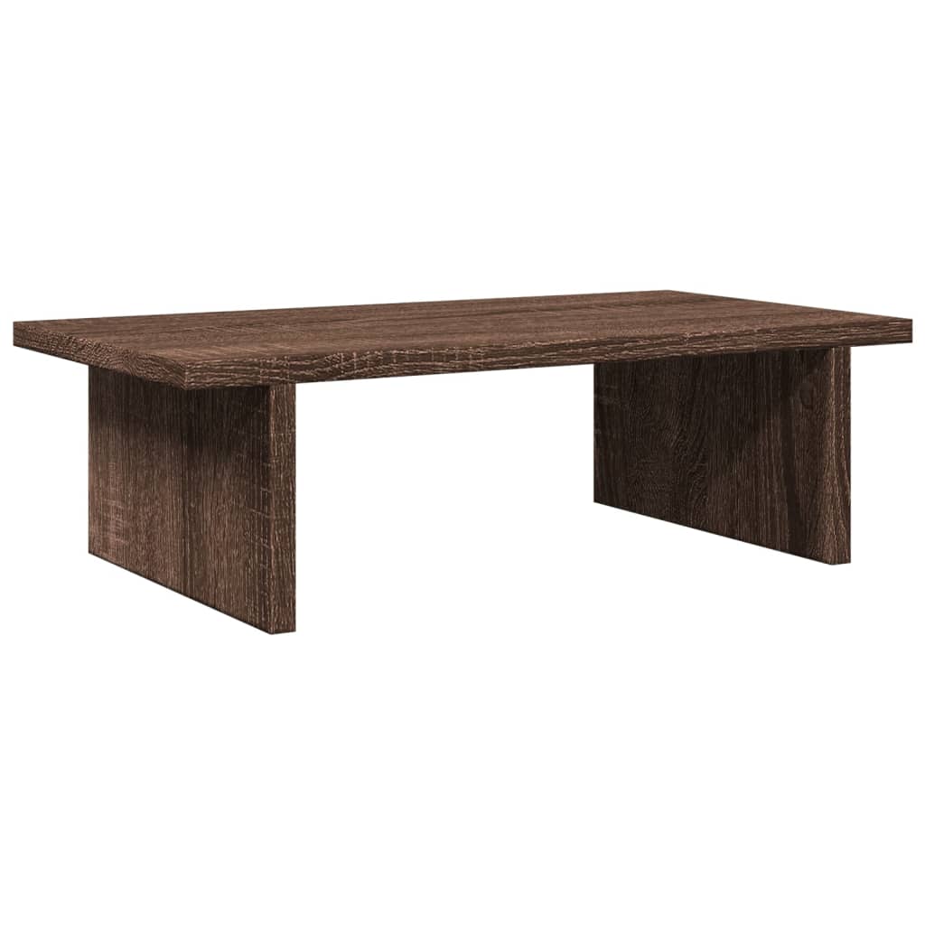 Monitorstandaard 50x27x15 cm bewerkt hout bruin eikenkleurig