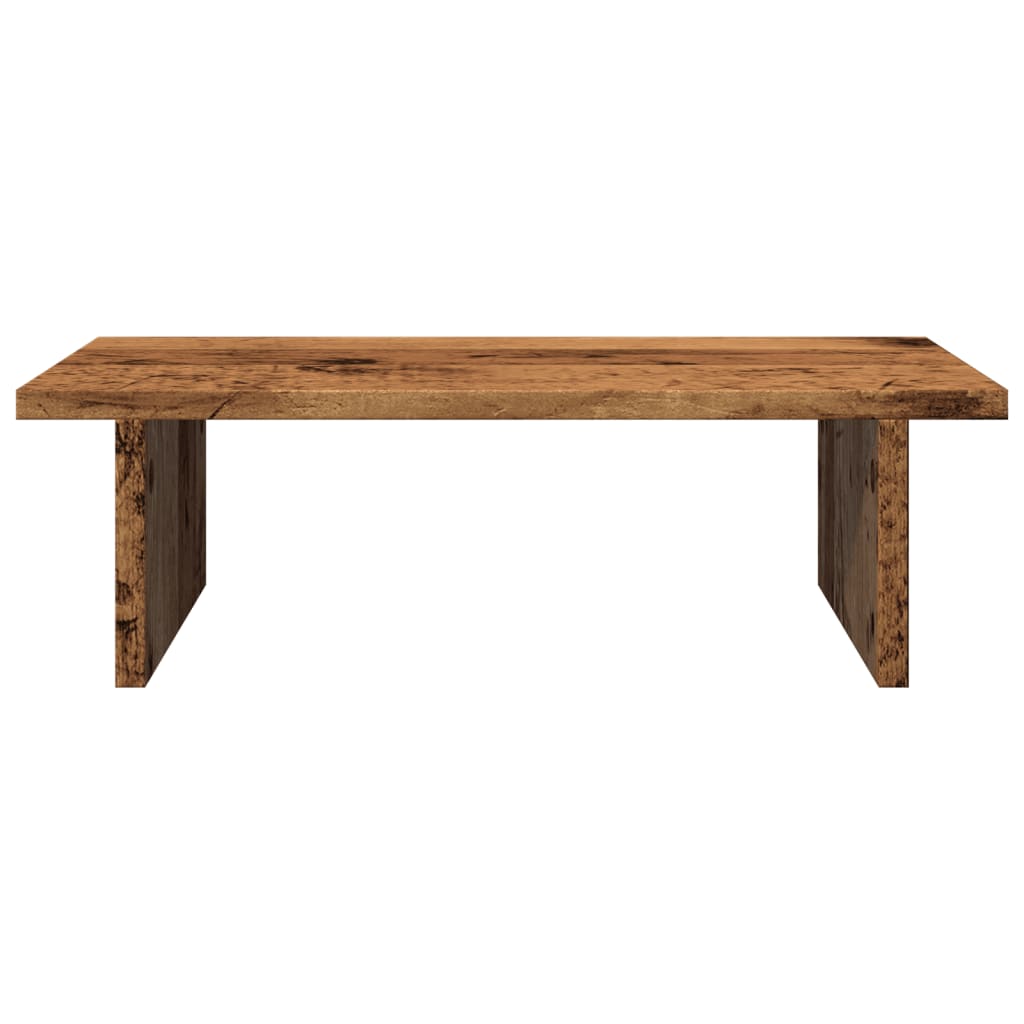 Monitorstandaard 50x27x15 cm bewerkt hout oud houtkleurig