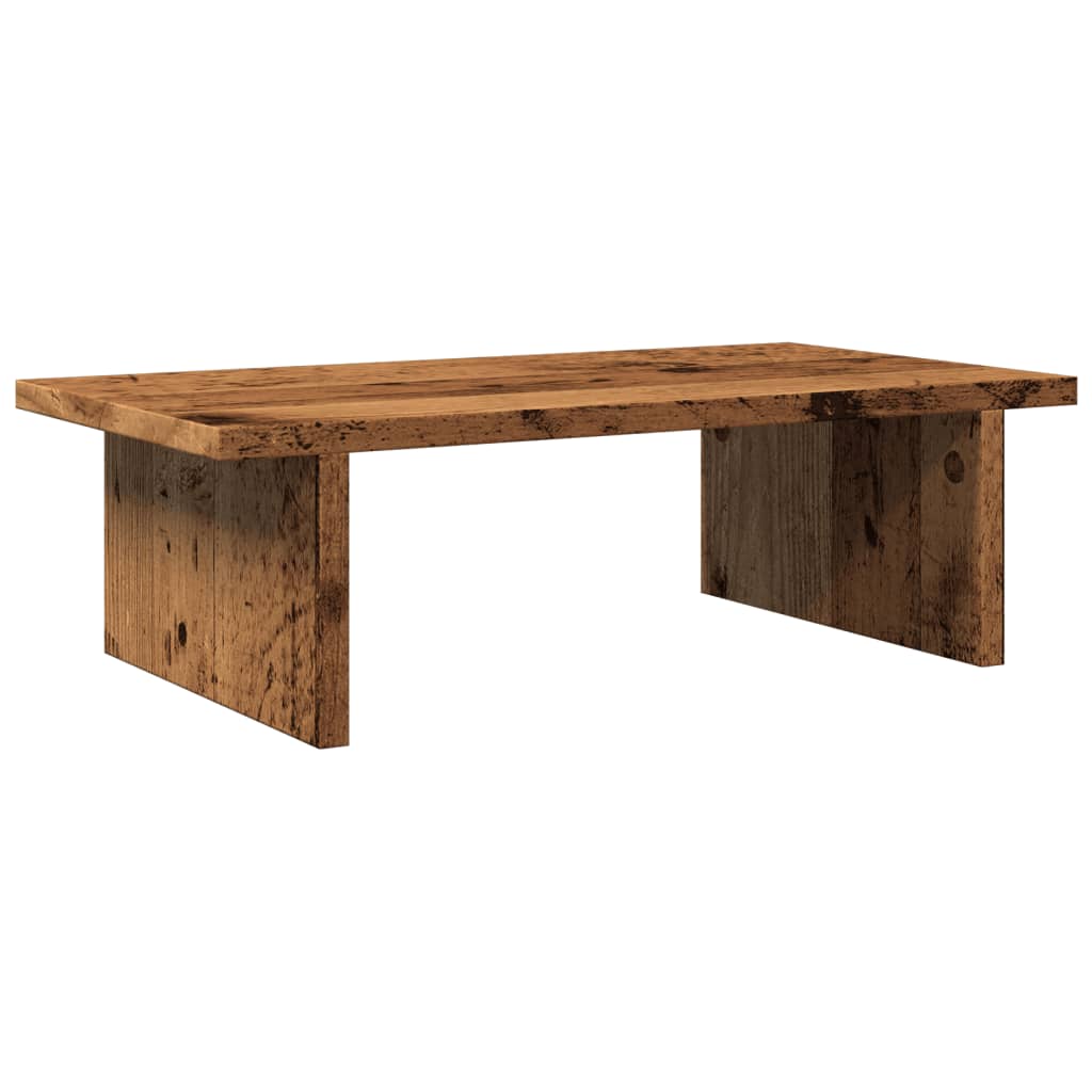 Monitorstandaard 50x27x15 cm bewerkt hout oud houtkleurig