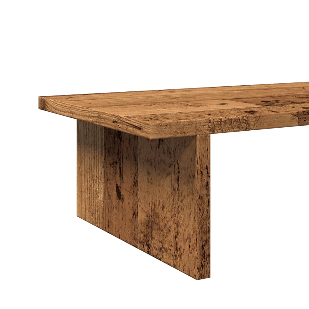 Monitorstandaard 50x27x15 cm bewerkt hout oud houtkleurig