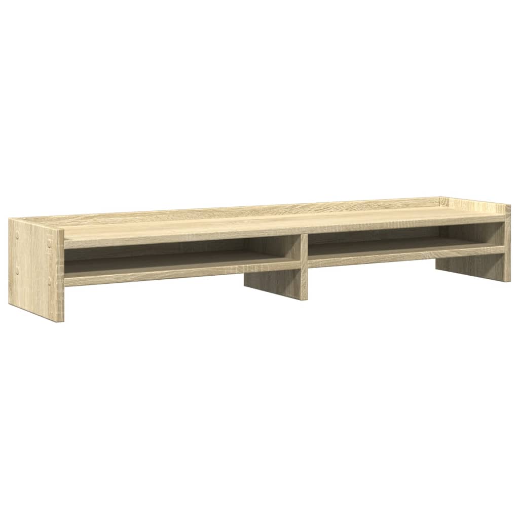 Monitorstandaard 100x24x16 cm bewerkt hout sonoma eikenkleurig Computerverhogers en -standaards | Creëer jouw Trendy Thuis | Gratis bezorgd & Retour | Trendy.nl