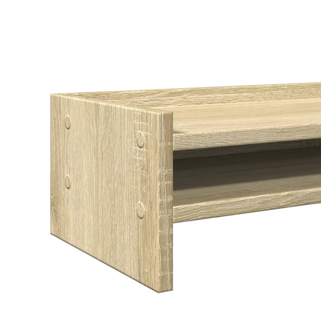 Monitorstandaard 100x24x16 cm bewerkt hout sonoma eikenkleurig Computerverhogers en -standaards | Creëer jouw Trendy Thuis | Gratis bezorgd & Retour | Trendy.nl