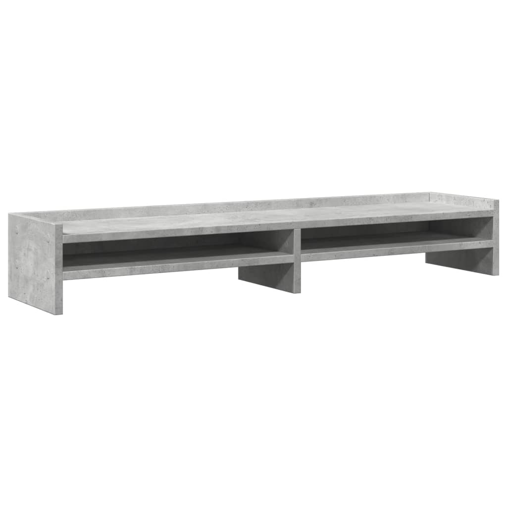 Monitorstandaard 100x24x16 cm bewerkt hout betongrijs Computerverhogers en -standaards | Creëer jouw Trendy Thuis | Gratis bezorgd & Retour | Trendy.nl