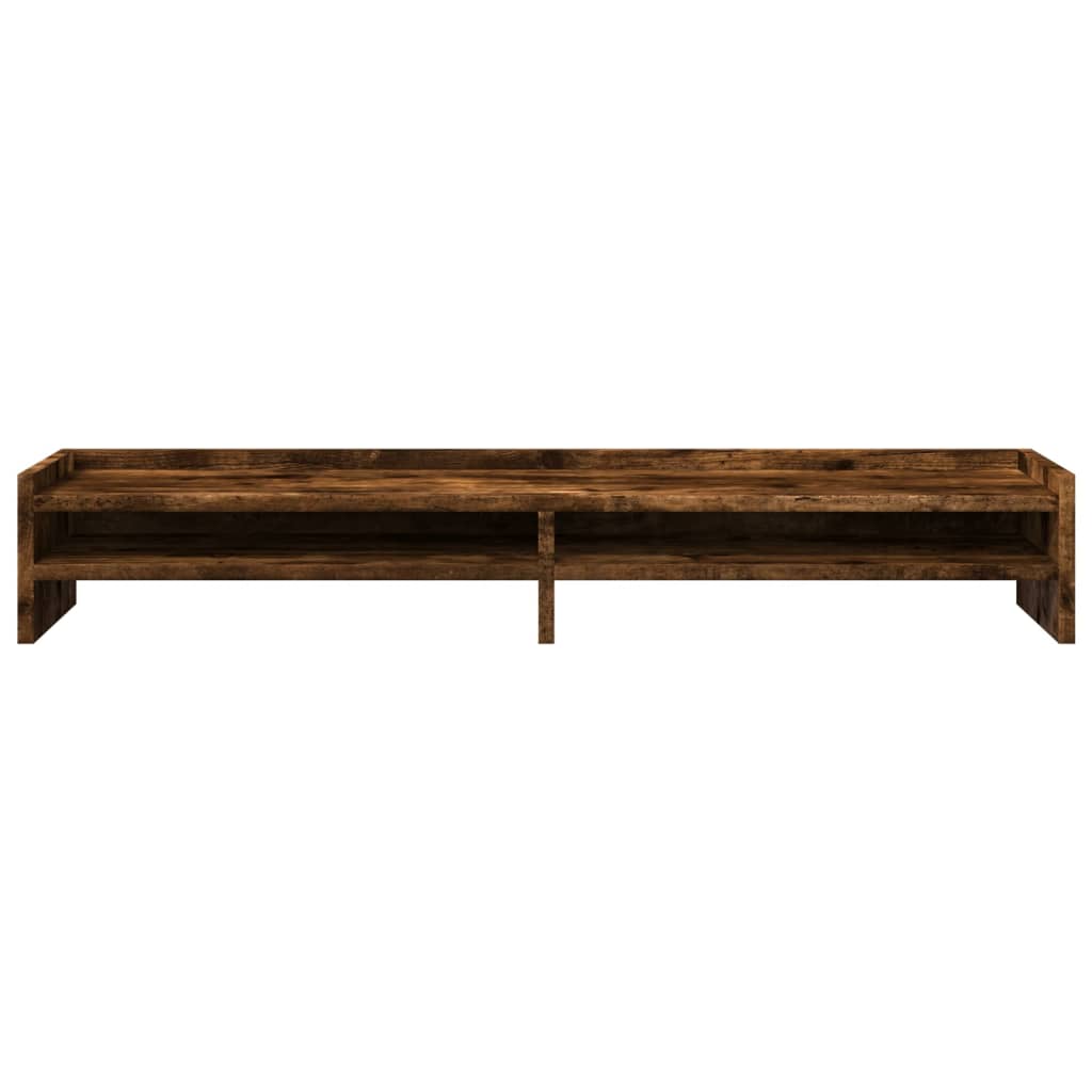 Monitorstandaard 100x24x16 cm bewerkt hout gerookt eikenkleurig Computerverhogers en -standaards | Creëer jouw Trendy Thuis | Gratis bezorgd & Retour | Trendy.nl