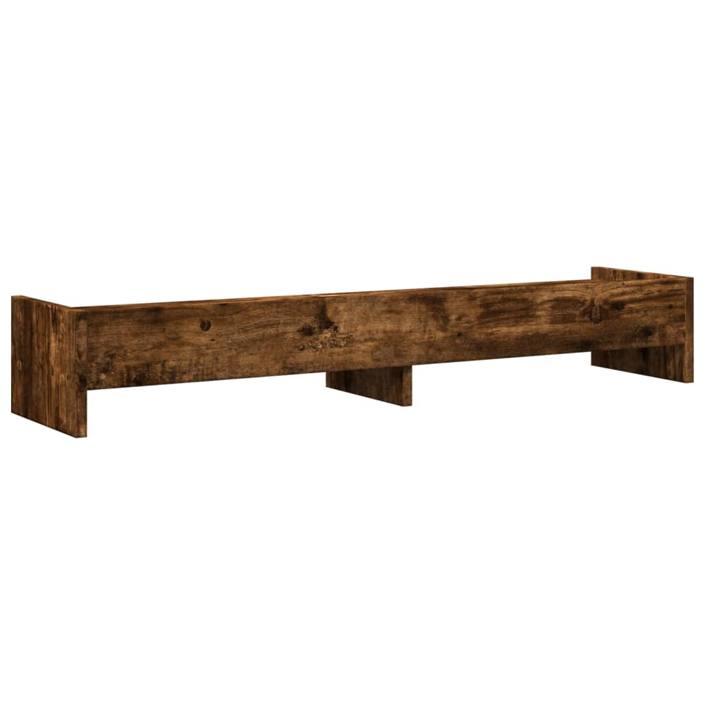 Monitorstandaard 100x24x16 cm bewerkt hout gerookt eikenkleurig Computerverhogers en -standaards | Creëer jouw Trendy Thuis | Gratis bezorgd & Retour | Trendy.nl