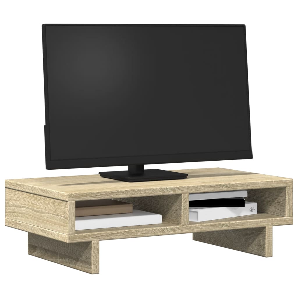 Monitorstandaard 50x27x15 cm bewerkt hout sonoma eikenkleurig Computerverhogers en -standaards | Creëer jouw Trendy Thuis | Gratis bezorgd & Retour | Trendy.nl