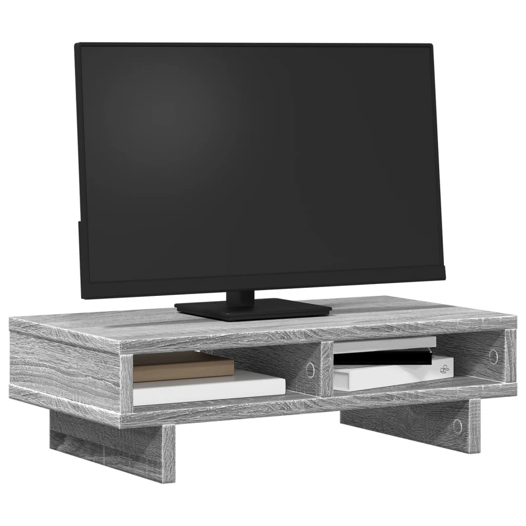 Monitorstandaard 50x27x15 cm bewerkt hout grijs sonoma eiken Computerverhogers en -standaards | Creëer jouw Trendy Thuis | Gratis bezorgd & Retour | Trendy.nl