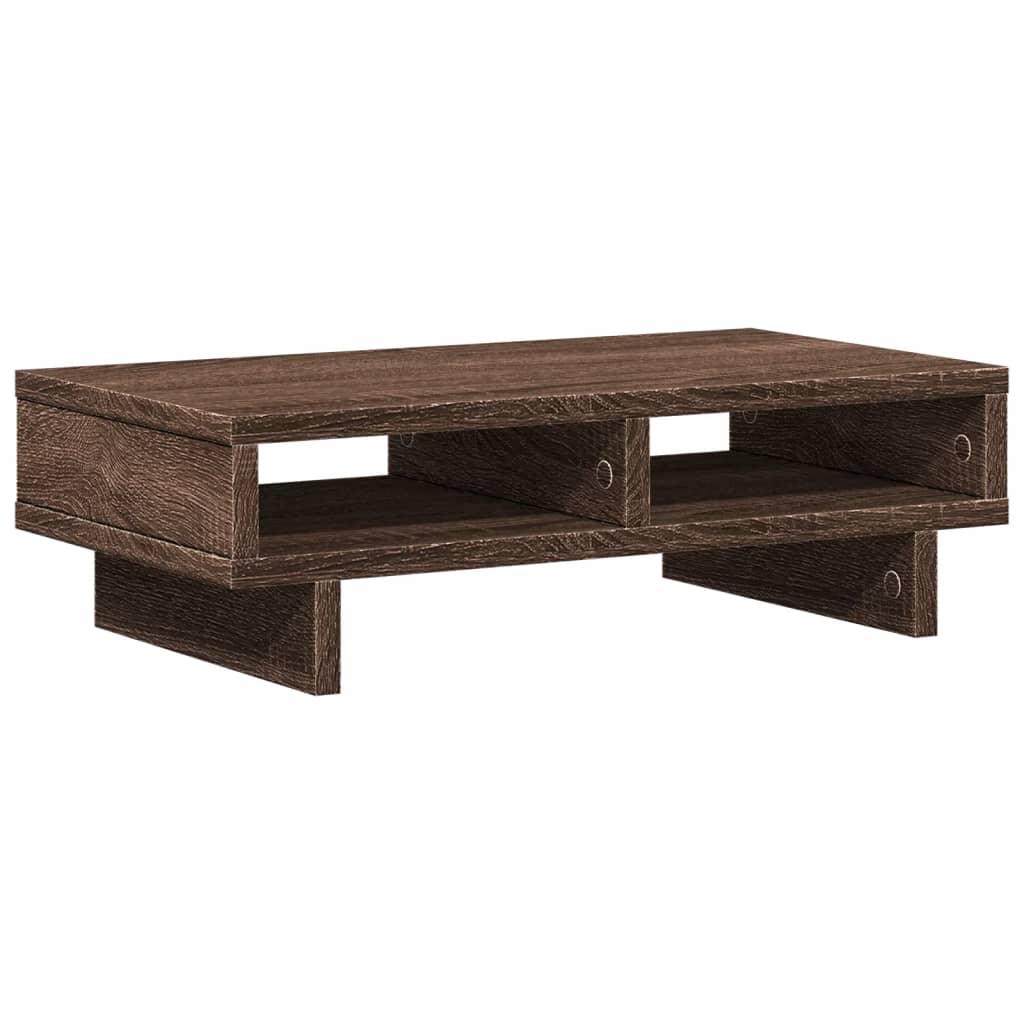 Monitorstandaard 50x27x15 cm bewerkt hout bruin eikenkleurig Computerverhogers en -standaards | Creëer jouw Trendy Thuis | Gratis bezorgd & Retour | Trendy.nl