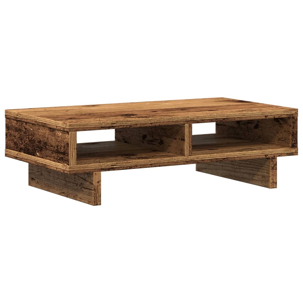 Monitorstandaard 50x27x15 cm bewerkt hout oud houtkleurig Computerverhogers en -standaards | Creëer jouw Trendy Thuis | Gratis bezorgd & Retour | Trendy.nl