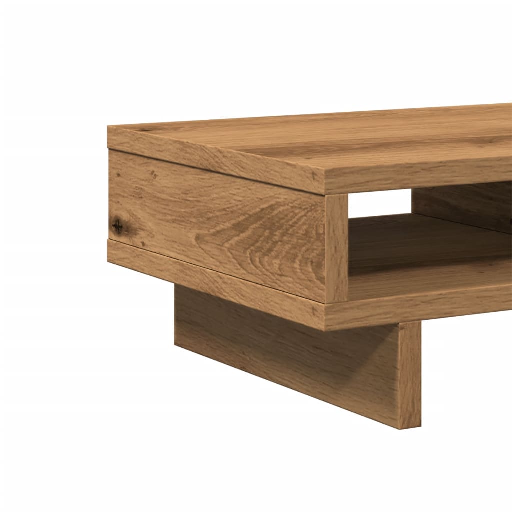 Monitorstandaard 50x27x15 cm bewerkt hout artisanaal eikenkleur Computerverhogers en -standaards | Creëer jouw Trendy Thuis | Gratis bezorgd & Retour | Trendy.nl