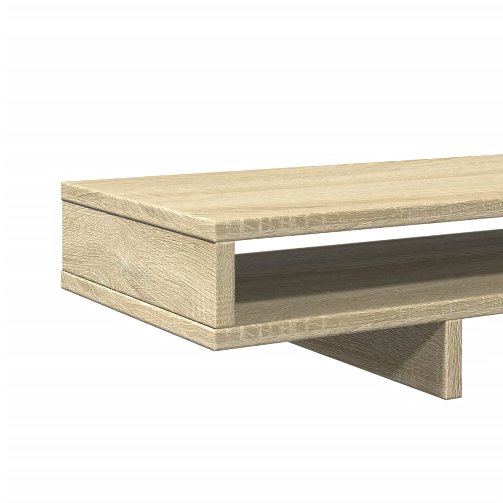 Monitorstandaard 100x27x15 cm bewerkt hout sonoma eikenkleurig Computerverhogers en -standaards | Creëer jouw Trendy Thuis | Gratis bezorgd & Retour | Trendy.nl