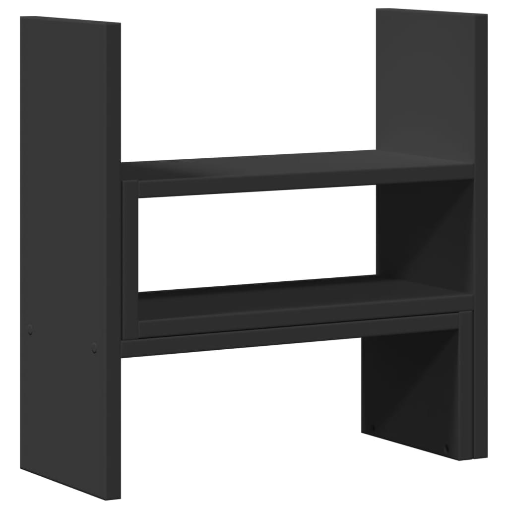 Bureau organiser 40x17x41 cm bewerkt hout zwart Computerverhogers en -standaards | Creëer jouw Trendy Thuis | Gratis bezorgd & Retour | Trendy.nl