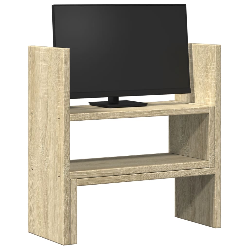 Bureau organiser 40x17x41 cm bewerkt hout sonoma eikenkleurig Computerverhogers en -standaards | Creëer jouw Trendy Thuis | Gratis bezorgd & Retour | Trendy.nl