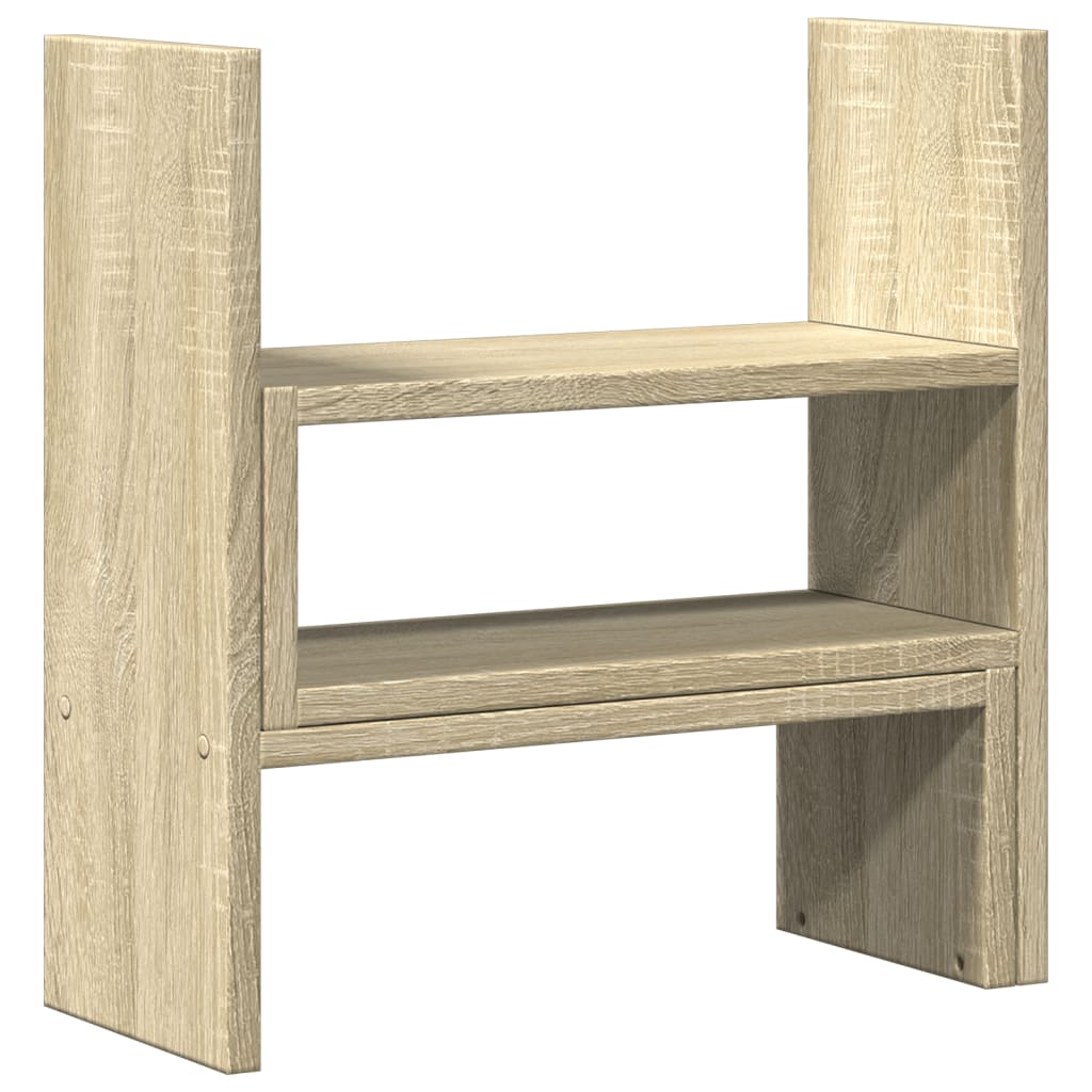 Bureau organiser 40x17x41 cm bewerkt hout sonoma eikenkleurig Computerverhogers en -standaards | Creëer jouw Trendy Thuis | Gratis bezorgd & Retour | Trendy.nl