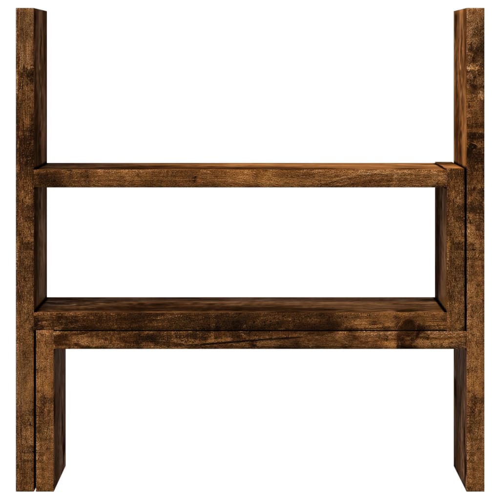 Bureau organiser 40x17x41 cm bewerkt hout gerookt eikenkleur Computerverhogers en -standaards | Creëer jouw Trendy Thuis | Gratis bezorgd & Retour | Trendy.nl