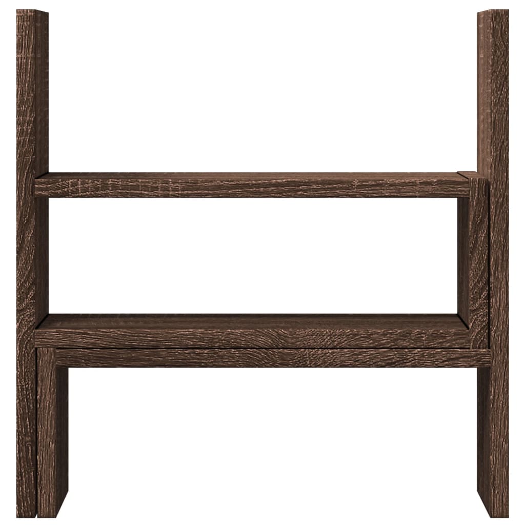 Bureau organiser 40x17x41 cm bewerkt hout bruin eikenkleurig Computerverhogers en -standaards | Creëer jouw Trendy Thuis | Gratis bezorgd & Retour | Trendy.nl