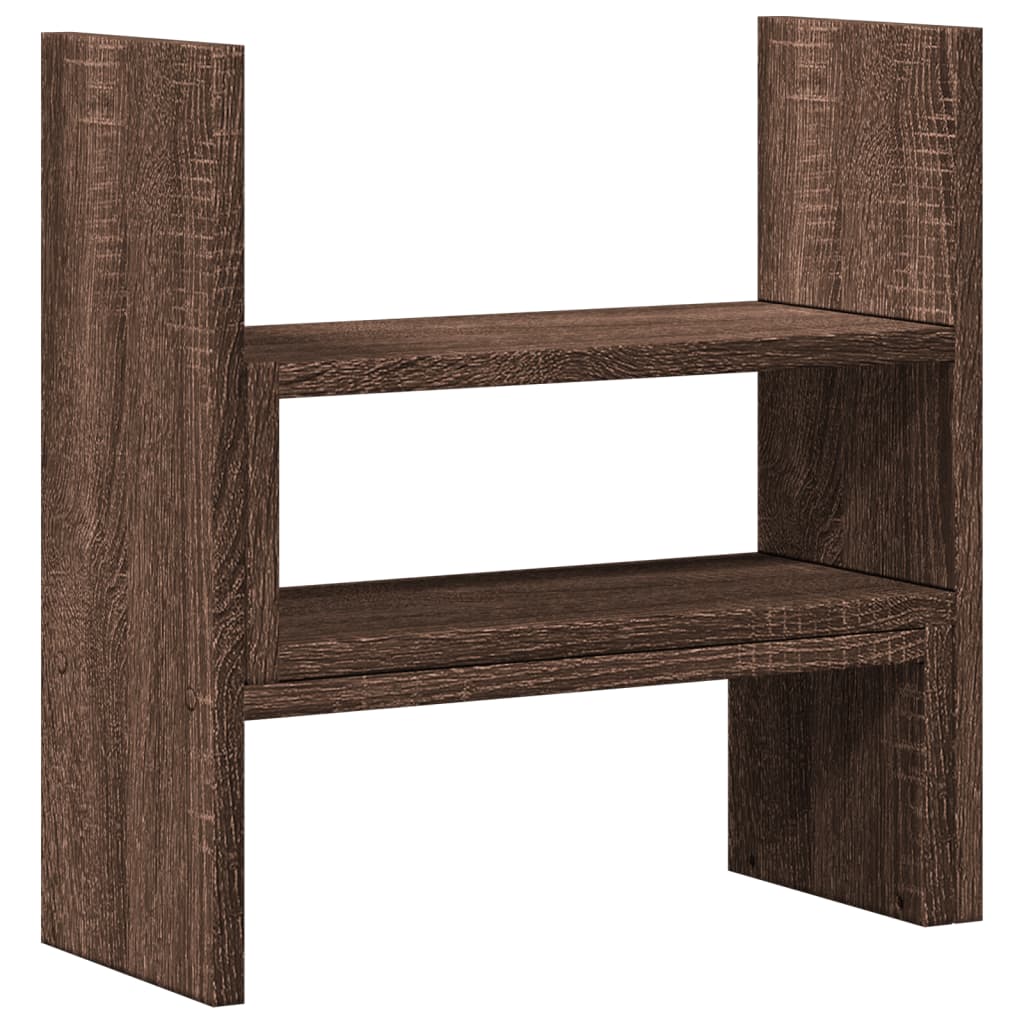 Bureau organiser 40x17x41 cm bewerkt hout bruin eikenkleurig Computerverhogers en -standaards | Creëer jouw Trendy Thuis | Gratis bezorgd & Retour | Trendy.nl