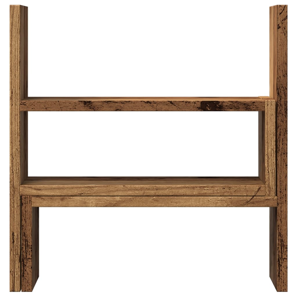 Bureau organiser 40x17x41 cm bewerkt hout oud houtkleurig Computerverhogers en -standaards | Creëer jouw Trendy Thuis | Gratis bezorgd & Retour | Trendy.nl