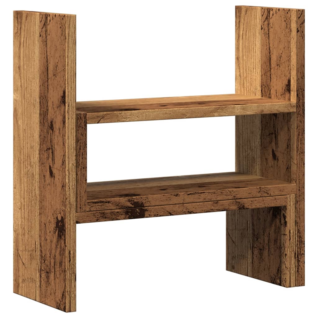 Bureau organiser 40x17x41 cm bewerkt hout oud houtkleurig Computerverhogers en -standaards | Creëer jouw Trendy Thuis | Gratis bezorgd & Retour | Trendy.nl