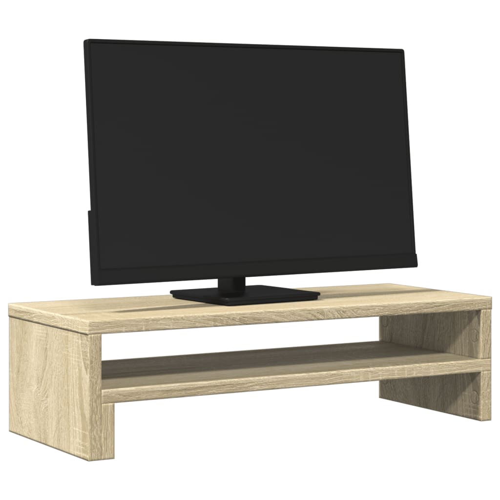 Monitorstandaard 54x22x15 cm bewerkt hout sonoma eikenkleurig Computerverhogers en -standaards | Creëer jouw Trendy Thuis | Gratis bezorgd & Retour | Trendy.nl