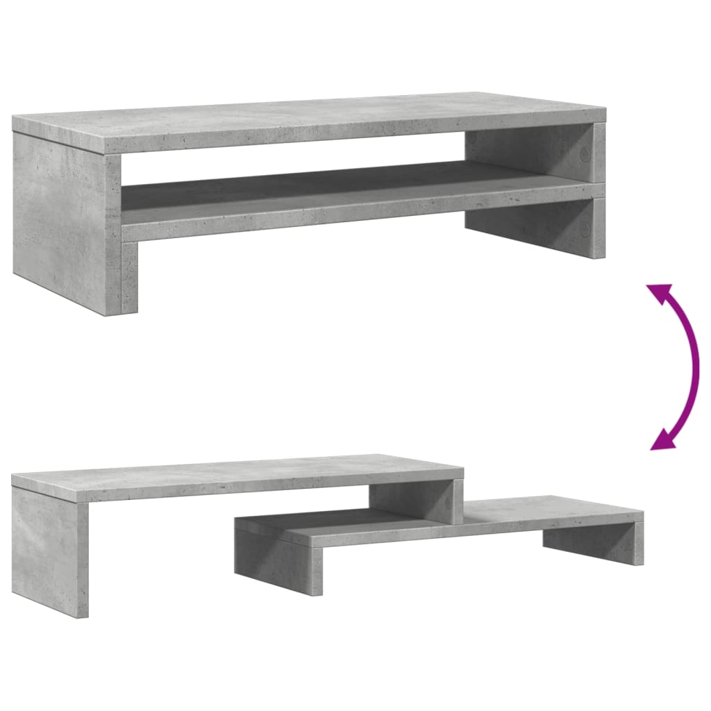 Monitorstandaard 54x22x15 cm bewerkt hout betongrijs Computerverhogers en -standaards | Creëer jouw Trendy Thuis | Gratis bezorgd & Retour | Trendy.nl