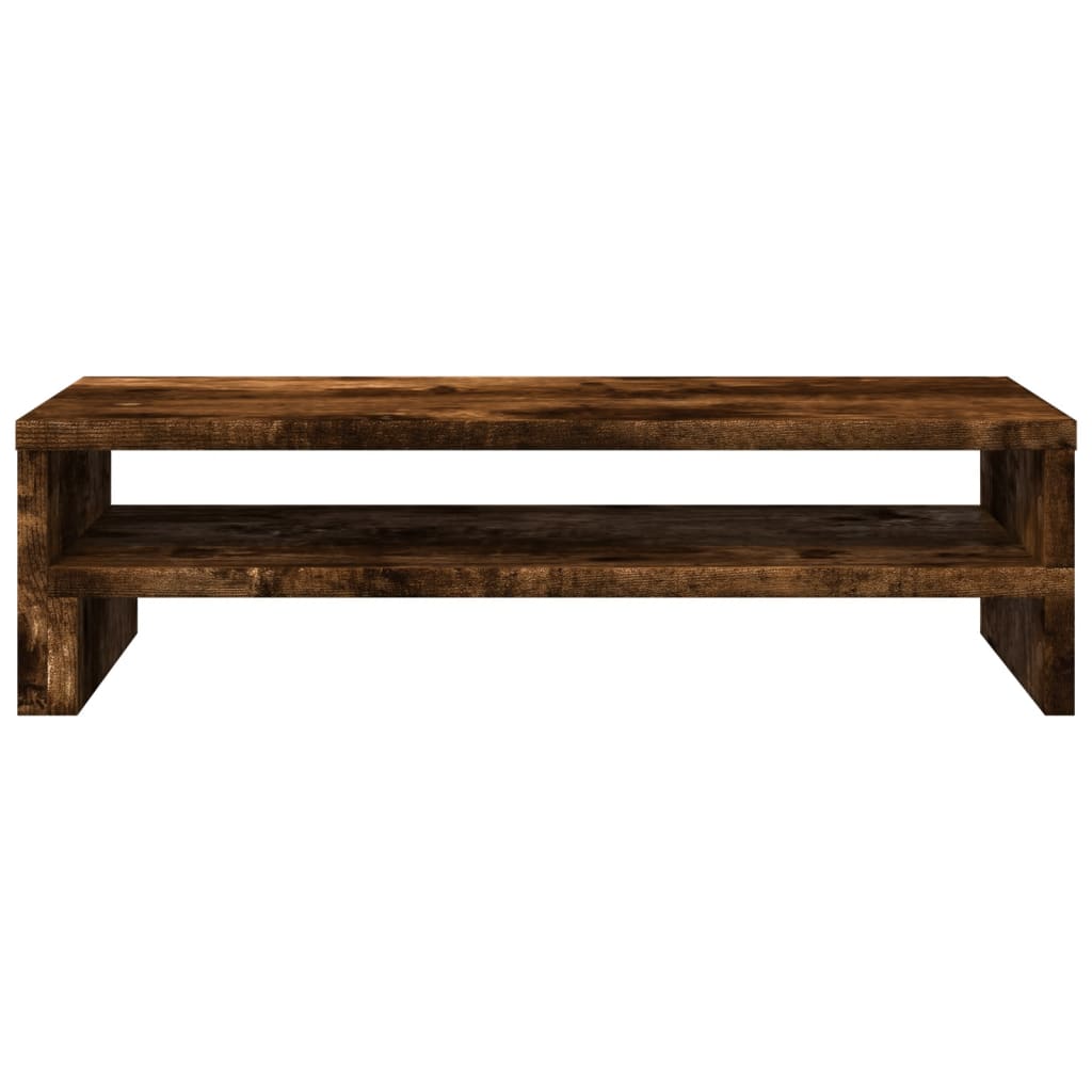 Monitorstandaard 54x22x15 cm bewerkt hout gerookt eikenkleurig Computerverhogers en -standaards | Creëer jouw Trendy Thuis | Gratis bezorgd & Retour | Trendy.nl