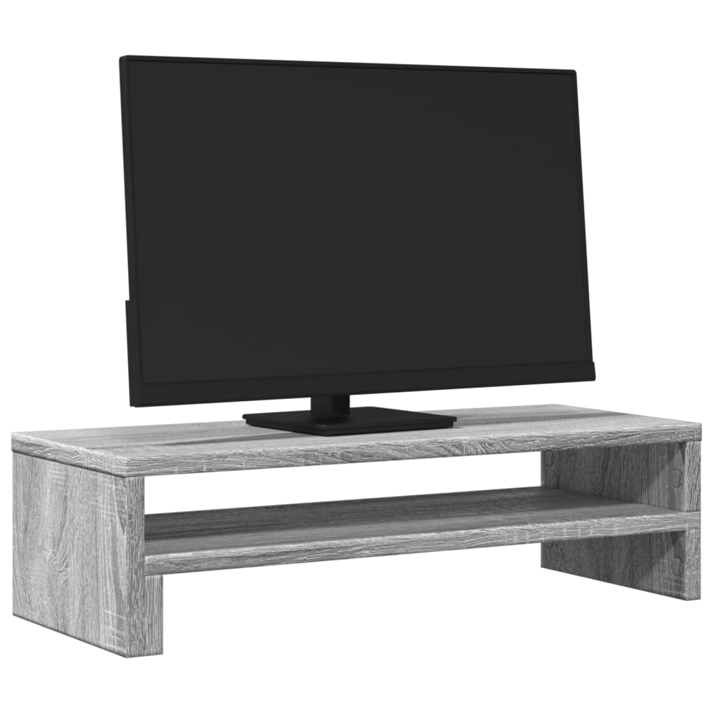 Monitorstandaard 54x22x15 cm bewerkt hout grijs sonoma eiken Computerverhogers en -standaards | Creëer jouw Trendy Thuis | Gratis bezorgd & Retour | Trendy.nl