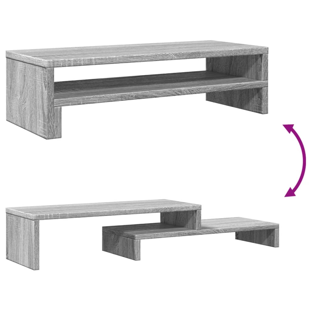 Monitorstandaard 54x22x15 cm bewerkt hout grijs sonoma eiken Computerverhogers en -standaards | Creëer jouw Trendy Thuis | Gratis bezorgd & Retour | Trendy.nl