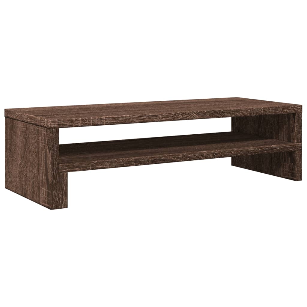 Monitorstandaard 54x22x15 cm bewerkt hout bruin eikenkleurig Computerverhogers en -standaards | Creëer jouw Trendy Thuis | Gratis bezorgd & Retour | Trendy.nl