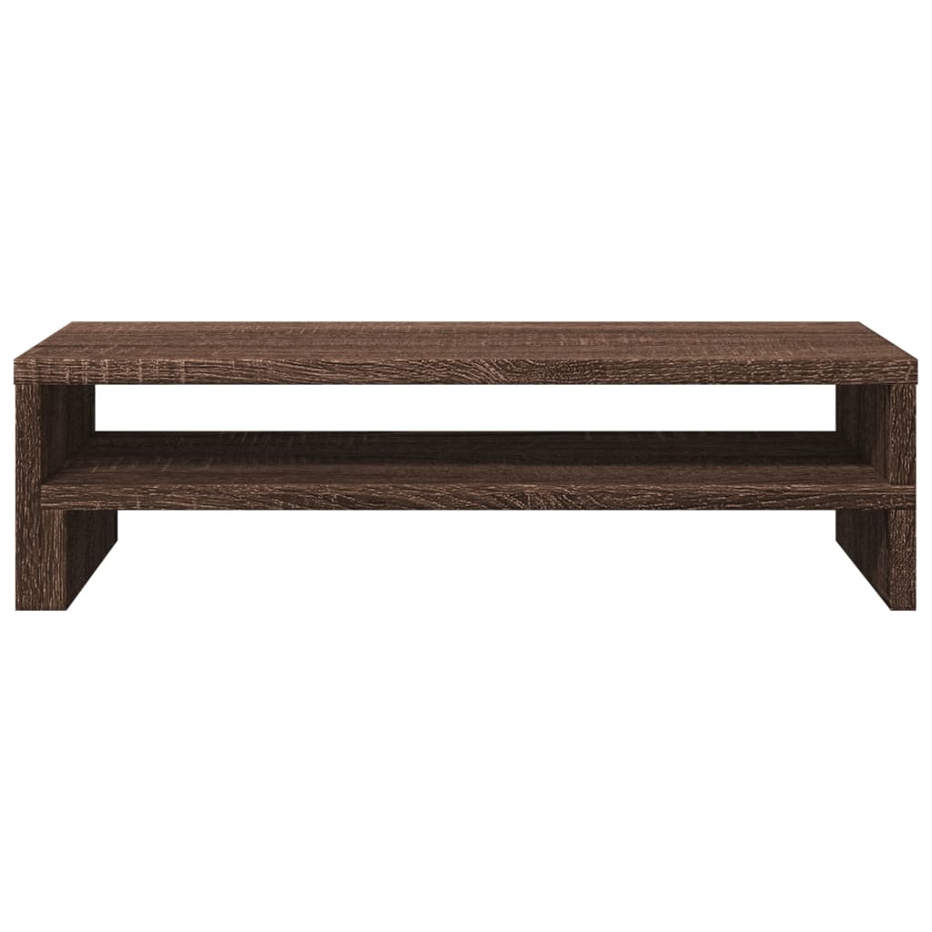 Monitorstandaard 54x22x15 cm bewerkt hout bruin eikenkleurig Computerverhogers en -standaards | Creëer jouw Trendy Thuis | Gratis bezorgd & Retour | Trendy.nl