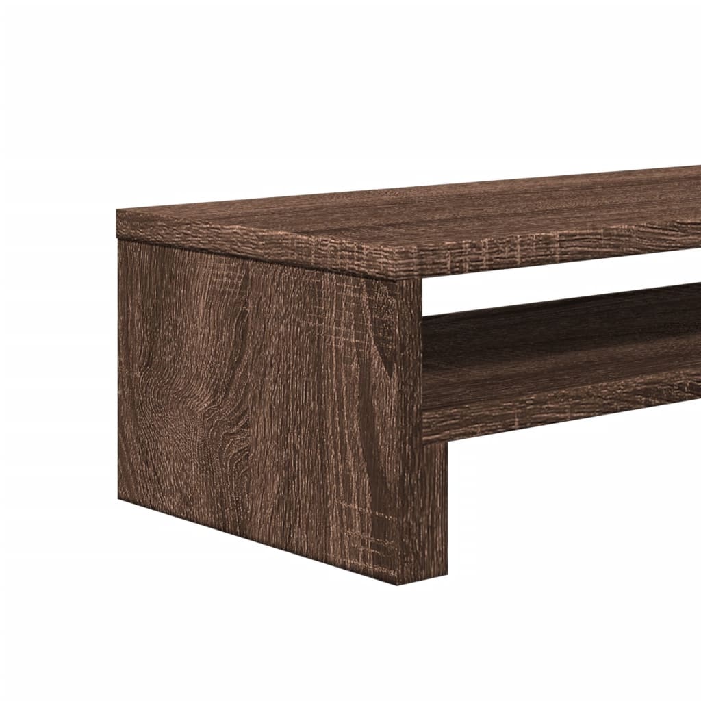 Monitorstandaard 54x22x15 cm bewerkt hout bruin eikenkleurig Computerverhogers en -standaards | Creëer jouw Trendy Thuis | Gratis bezorgd & Retour | Trendy.nl