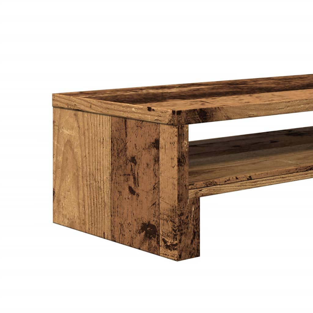 Monitorstandaard 54x22x15 cm bewerkt hout oud houtkleurig Computerverhogers en -standaards | Creëer jouw Trendy Thuis | Gratis bezorgd & Retour | Trendy.nl