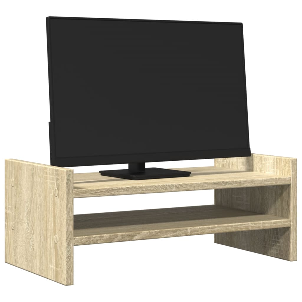 Monitorstandaard 50x27x20 cm bewerkt hout sonoma eikenkleurig Computerverhogers en -standaards | Creëer jouw Trendy Thuis | Gratis bezorgd & Retour | Trendy.nl