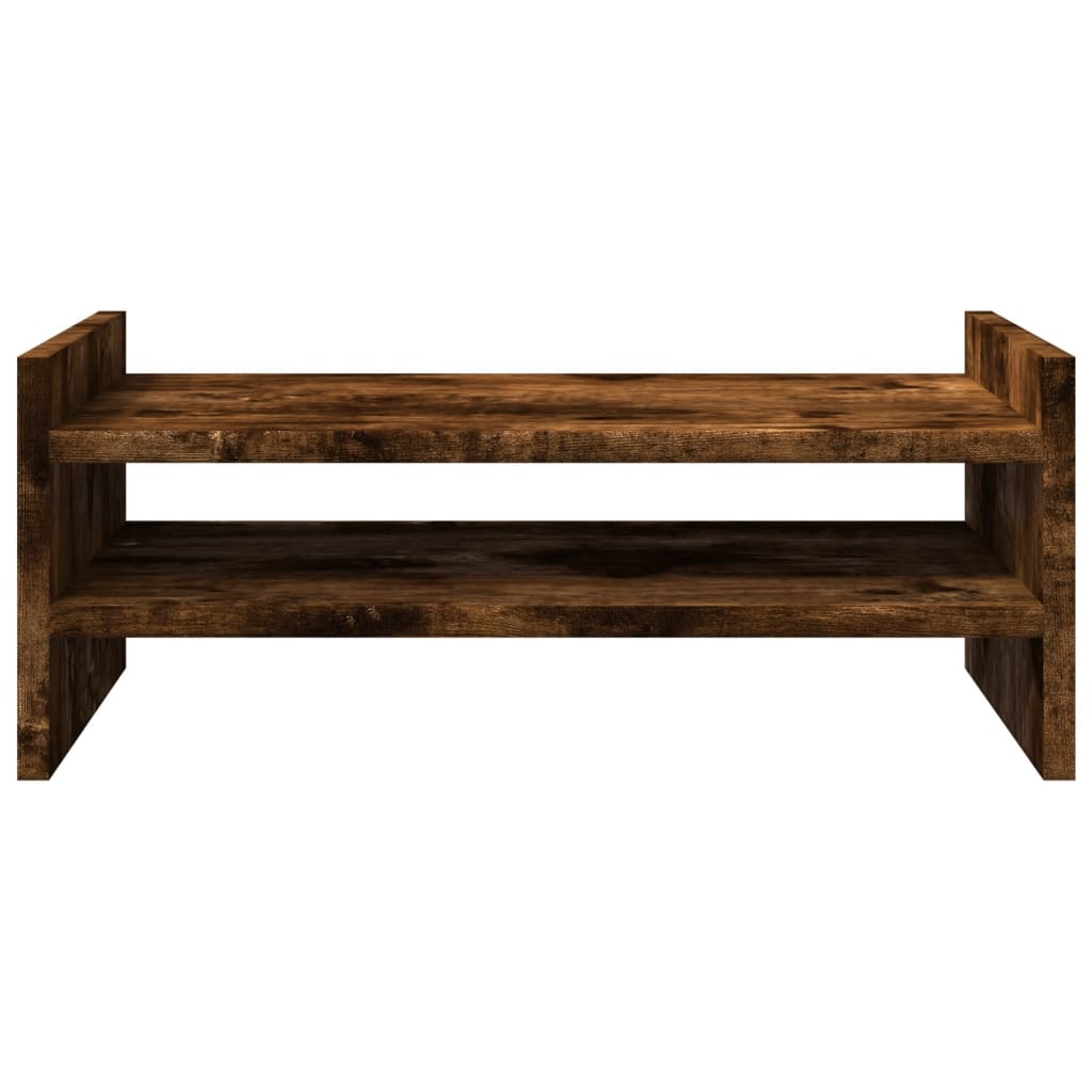 Monitorstandaard 50x27x20 cm bewerkt hout gerookt eikenkleurig Computerverhogers en -standaards | Creëer jouw Trendy Thuis | Gratis bezorgd & Retour | Trendy.nl