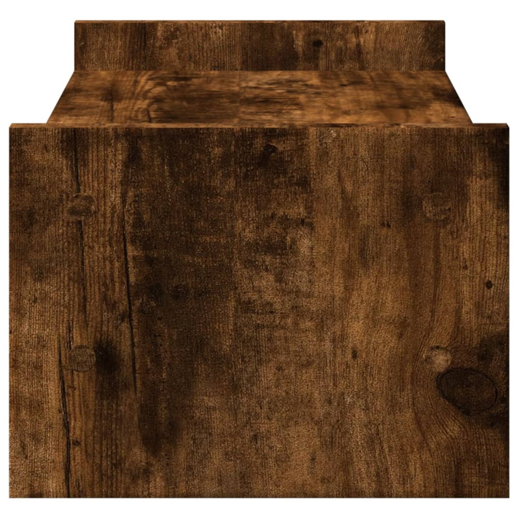 Monitorstandaard 50x27x20 cm bewerkt hout gerookt eikenkleurig Computerverhogers en -standaards | Creëer jouw Trendy Thuis | Gratis bezorgd & Retour | Trendy.nl