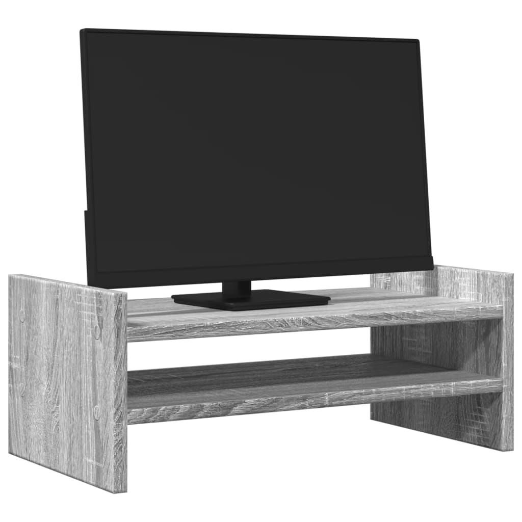 Monitorstandaard 50x27x20 cm bewerkt hout grijs sonoma eiken Computerverhogers en -standaards | Creëer jouw Trendy Thuis | Gratis bezorgd & Retour | Trendy.nl