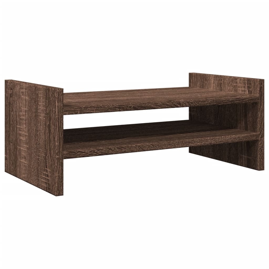 Monitorstandaard 50x27x20 cm bewerkt hout bruin eikenkleurig Computerverhogers en -standaards | Creëer jouw Trendy Thuis | Gratis bezorgd & Retour | Trendy.nl